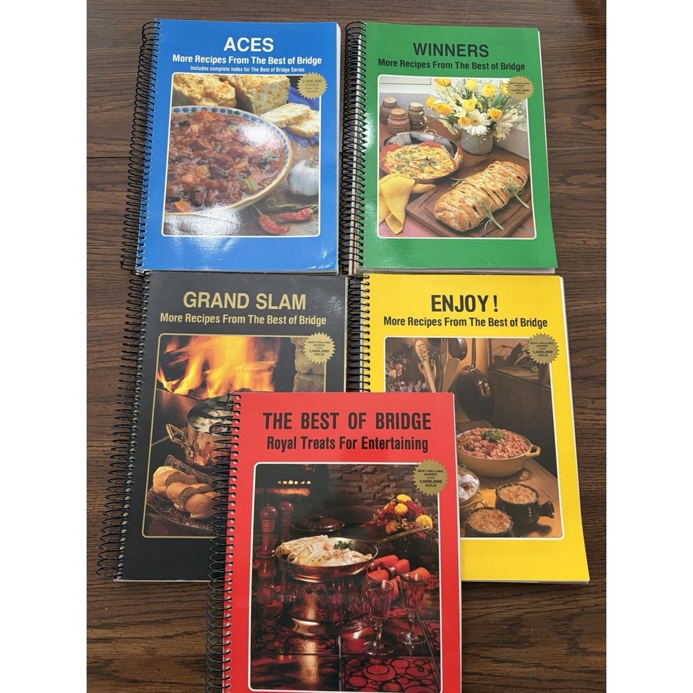 Vintage Best Of Bridge Set Of 5 Cookbooks Spiral Bound Canadian Recipe Books 80s